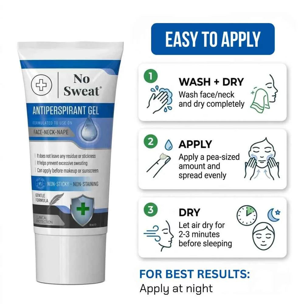 Face Neck Nape Antiperspirant Gel 50 ML - Your Secret to All-Day Confidence