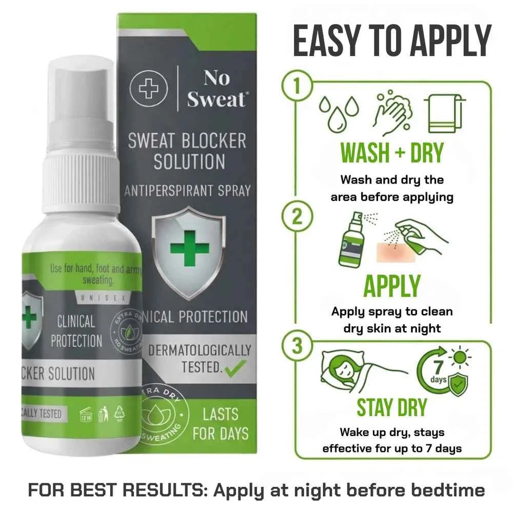 Antiperspirant Spray 50 ML | Stop Excessive Sweating Fast | No Sweat
