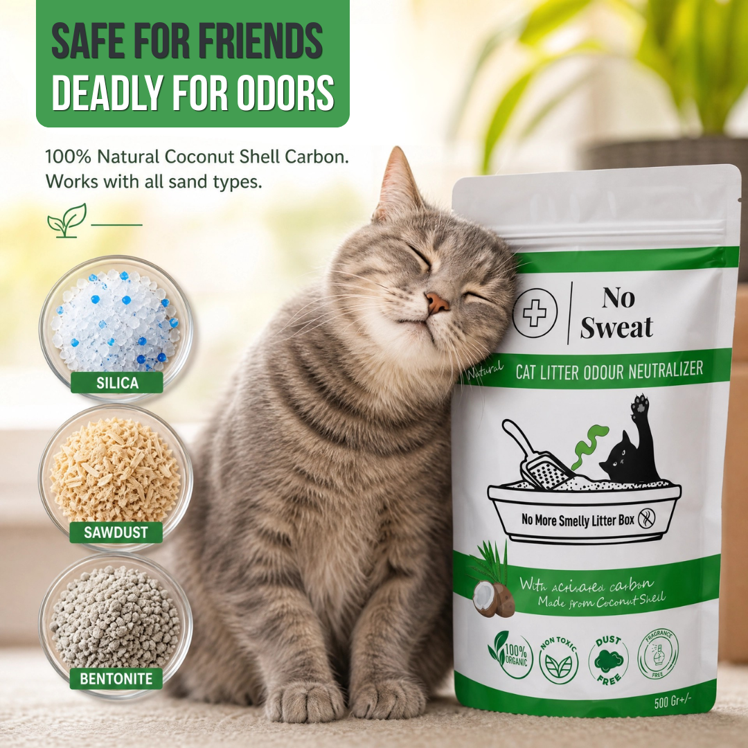 Cat Litter Odor Neutralizer 500g | Activated Carbon | No Sweat - No Sweat USA