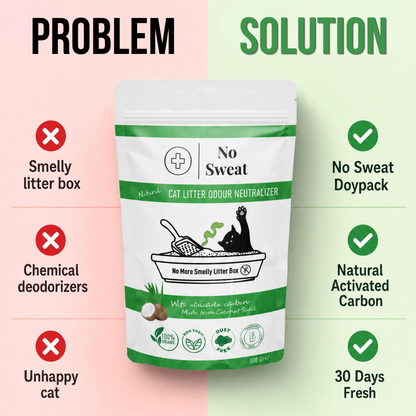 Cat Litter Odor Neutralizer 500g | Activated Carbon | No Sweat - No Sweat USA