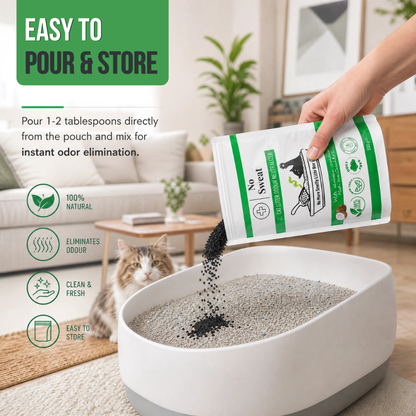 Cat Litter Odor Neutralizer 500g | Activated Carbon | No Sweat - No Sweat USA