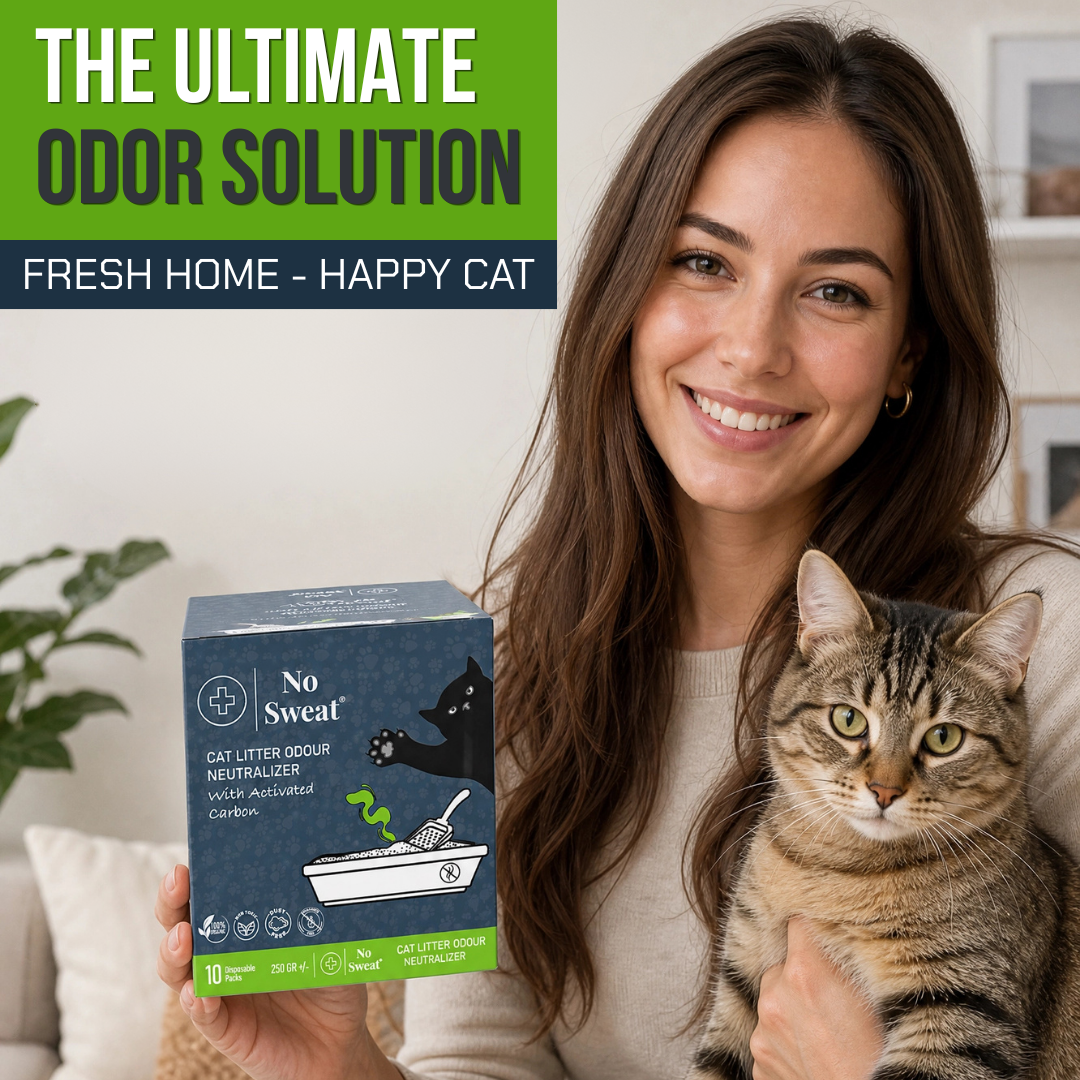 Cat Litter Odor Neutralizer (Activated Carbon) (10 Sachets, 250g) | No Sweat - No Sweat USA