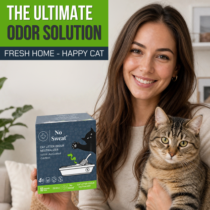Cat Litter Odor Neutralizer (Activated Carbon) (10 Sachets, 250g) | No Sweat - No Sweat USA