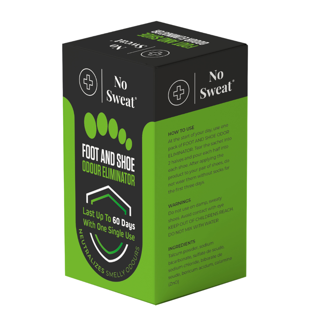 Foot & Shoe Odor Remover Powder (10 Pcs) | No Sweat - No Sweat USA
