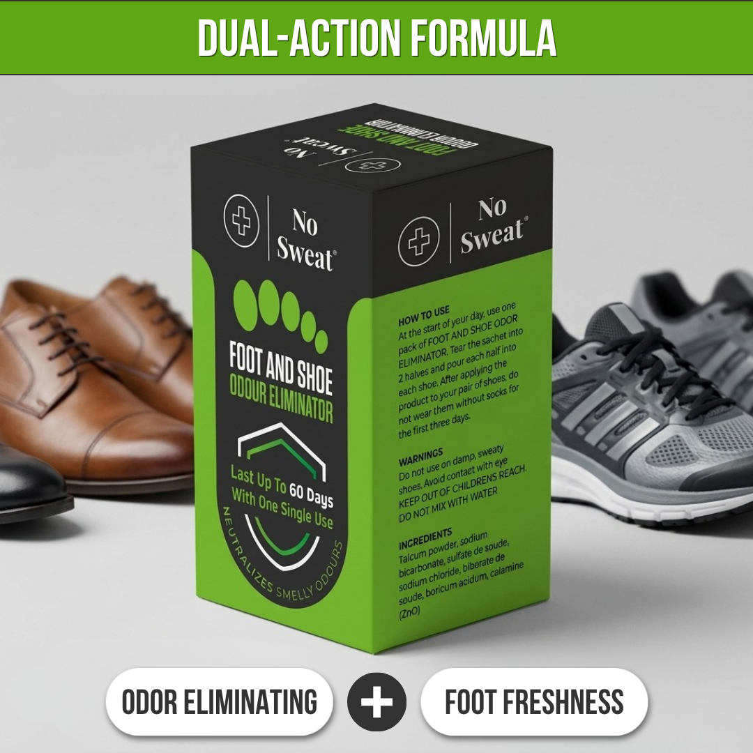 Foot & Shoe Odor Remover Powder (10 Pcs) | No Sweat - No Sweat USA