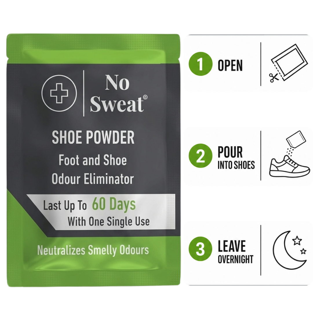 Foot & Shoe Odor Remover Powder (10 Pcs) | No Sweat - No Sweat USA