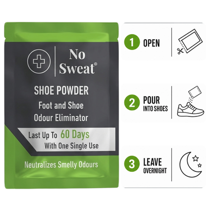 Foot & Shoe Odor Remover Powder (10 Pcs) | No Sweat - No Sweat USA